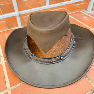 Firm Leather Western Style Hat