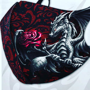 Protective mask dragon rose