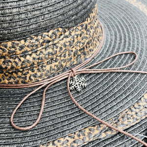 Wide Brim Round Crown Straw Hat