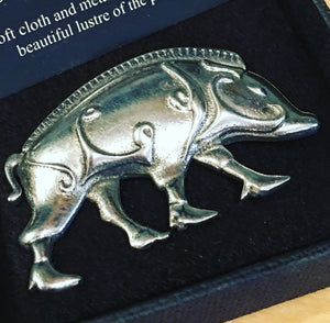 Pewter Pictish Boar Brooch