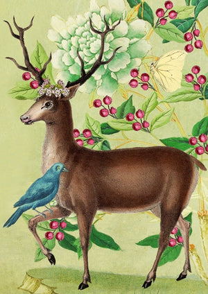 Card - Stag and Blackbird