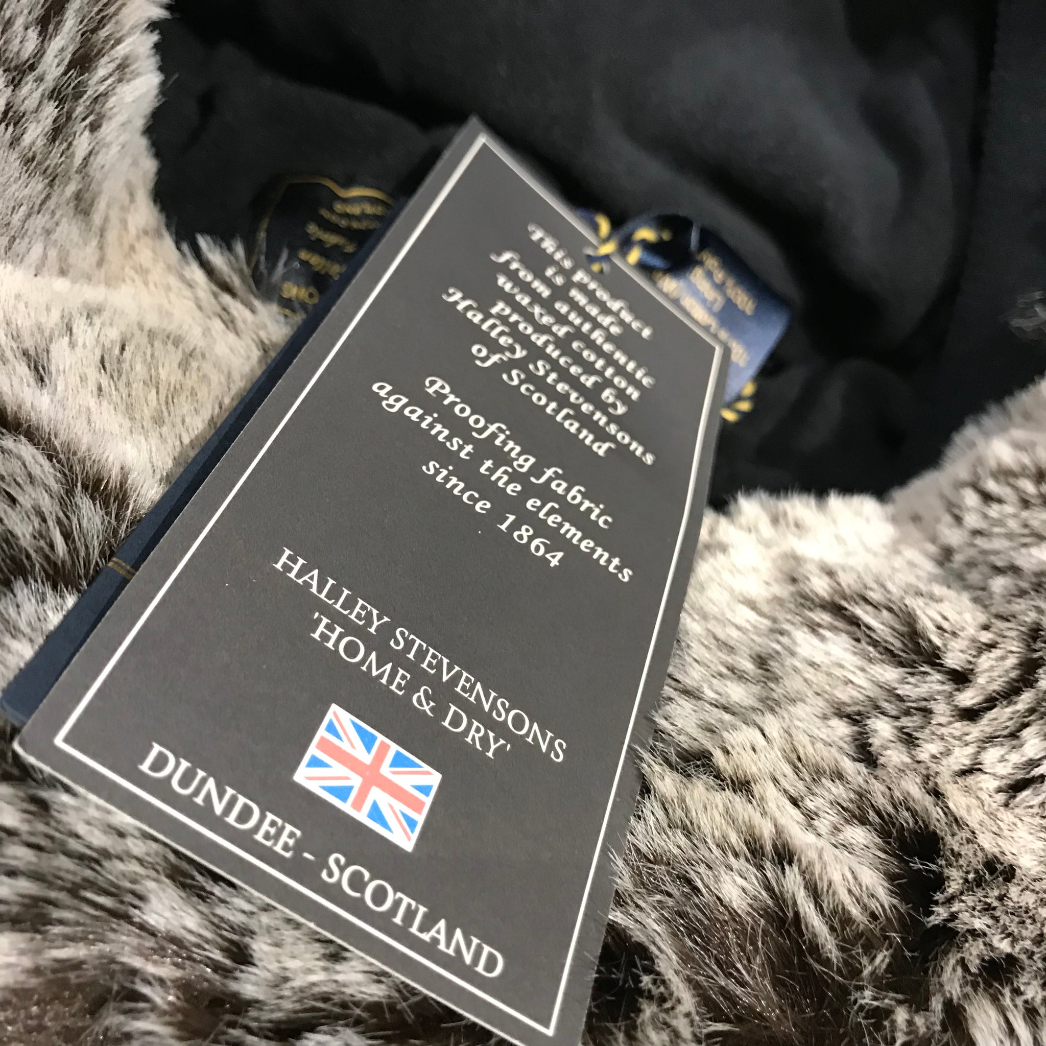 Wax Cloche Fur Trimmed Hay