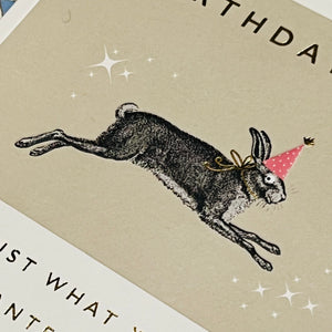 Birthday Card - Another Grey Hare!