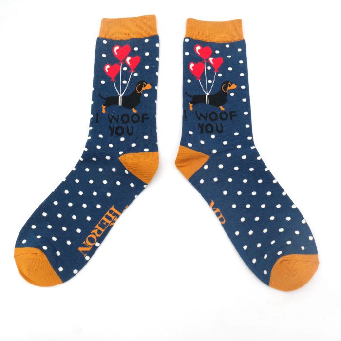 Mr Heron Mens Socks - I Woof You