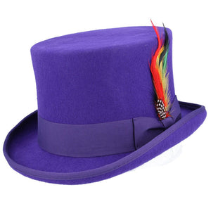 Purple wool Top hat 