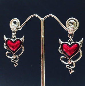 Devils Heart Drop Earrings