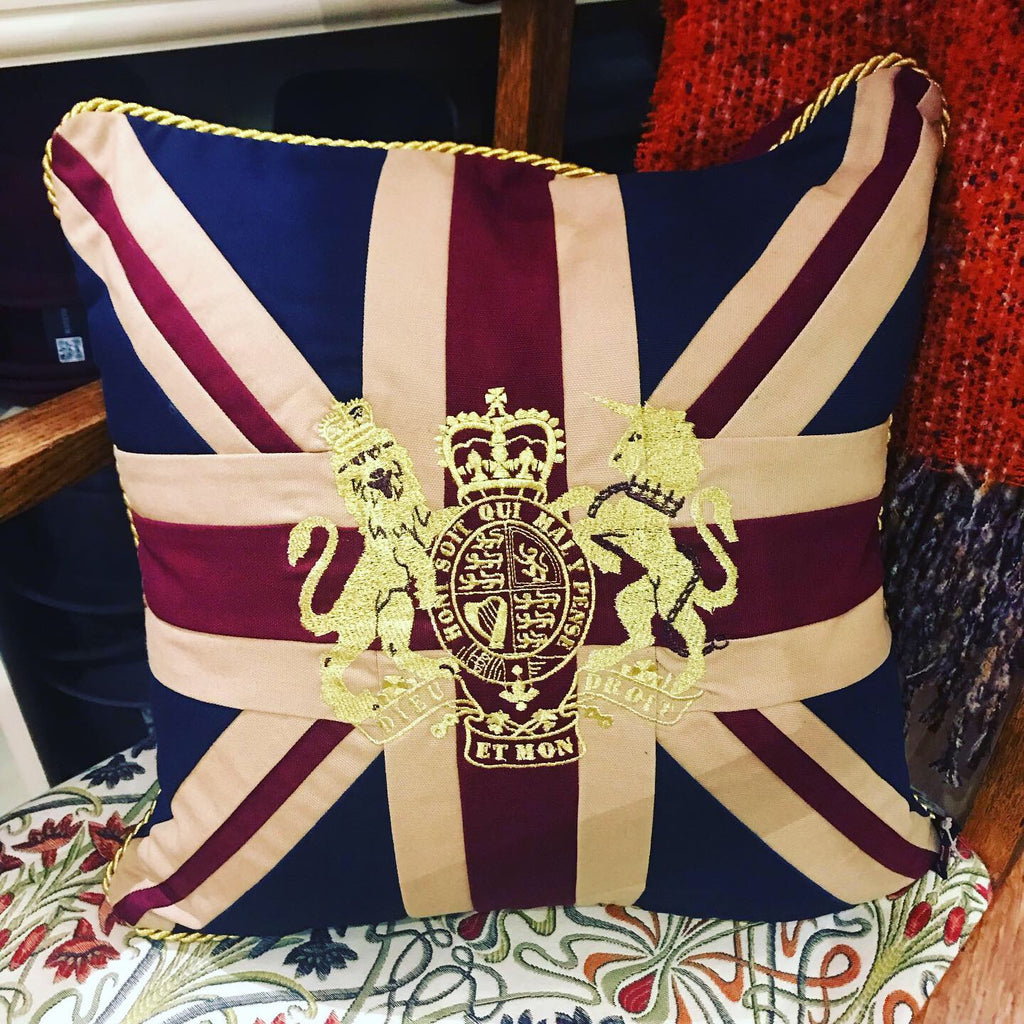Aged union Flag 18” created cushion
