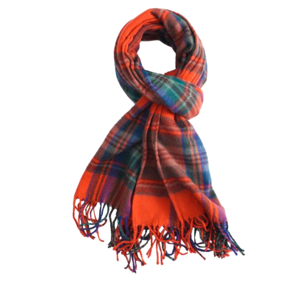 Fine Print Tartan Scarf