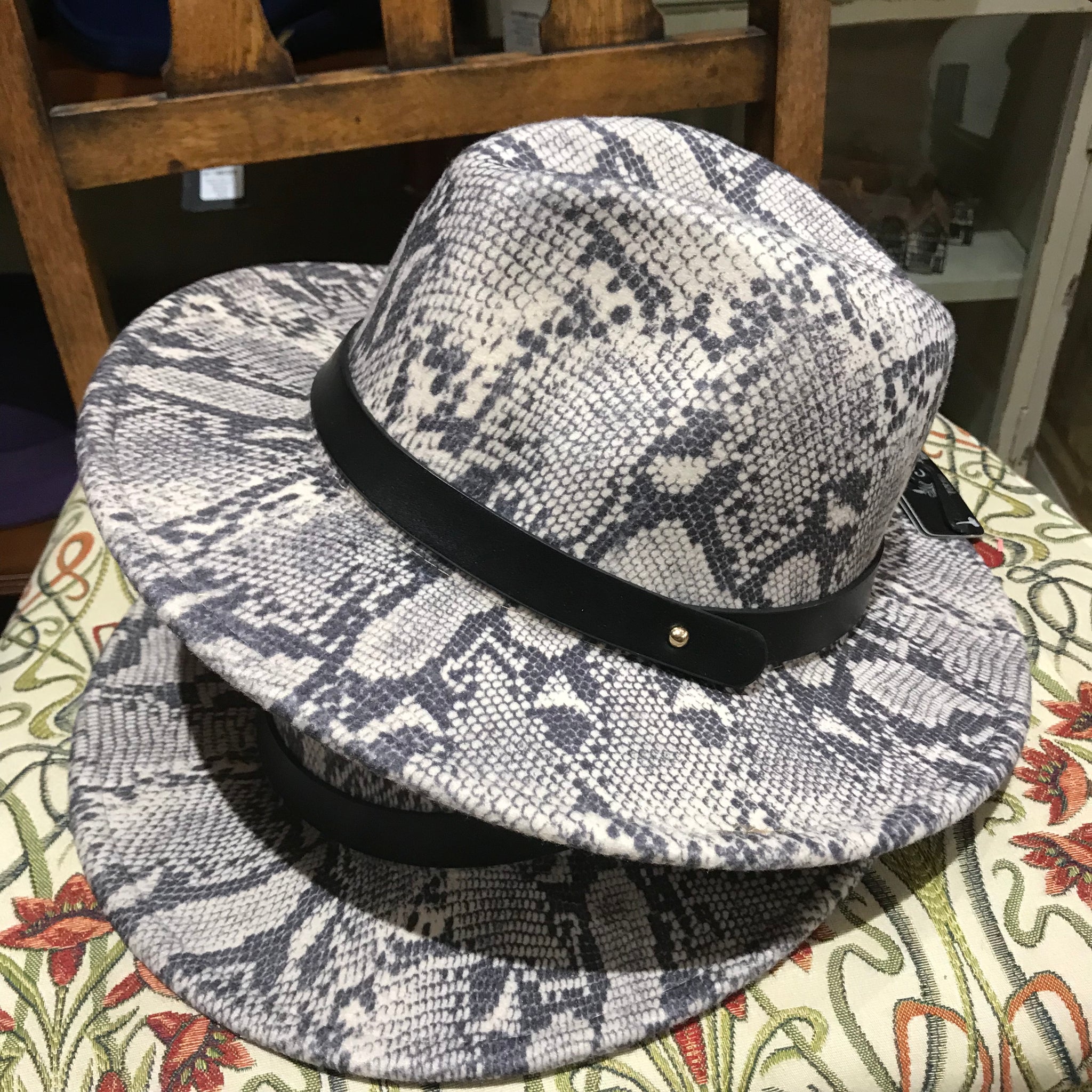 Snakeskin Fedora hat