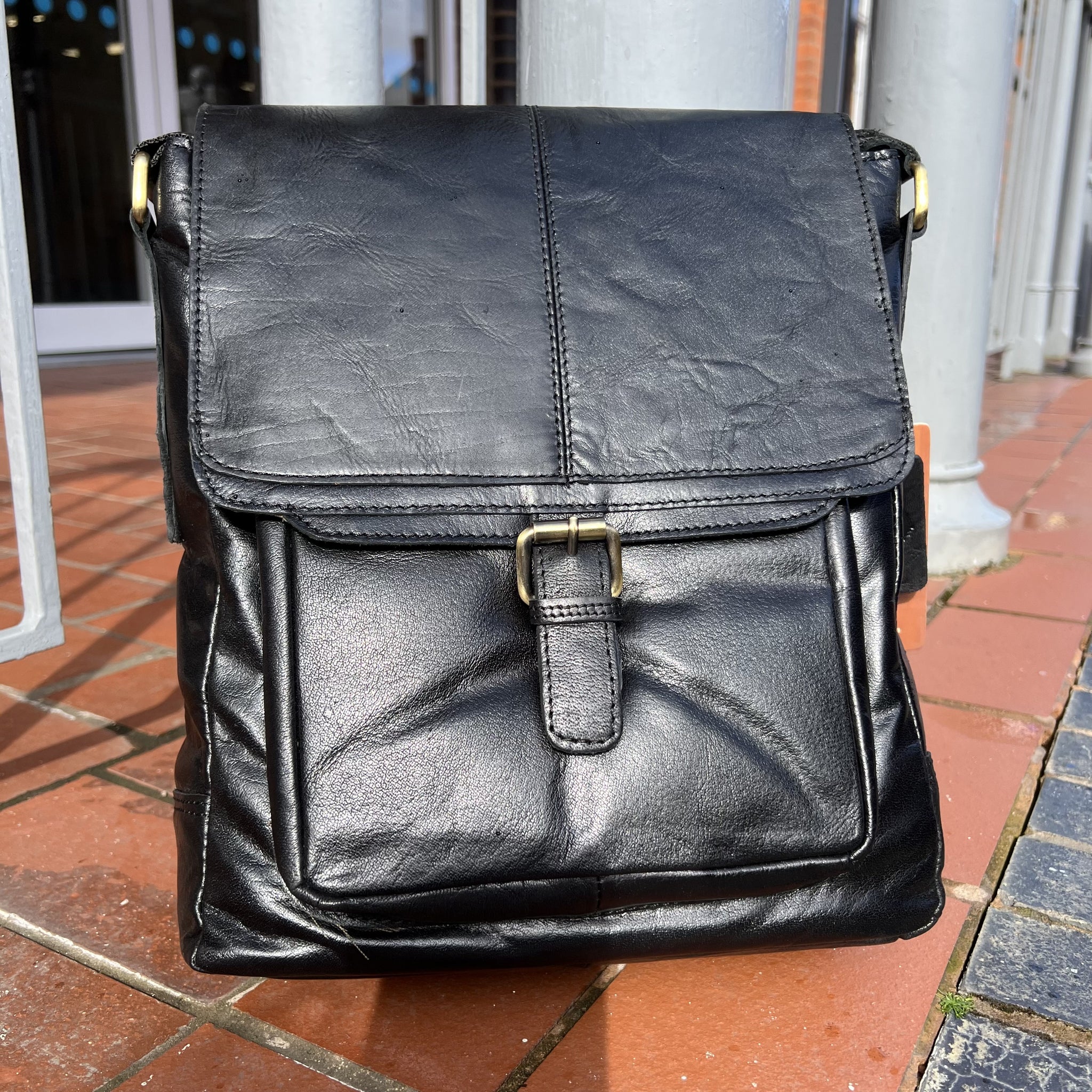 ashwood black leather backpack Ashwood Leather Large Crossbody Bag