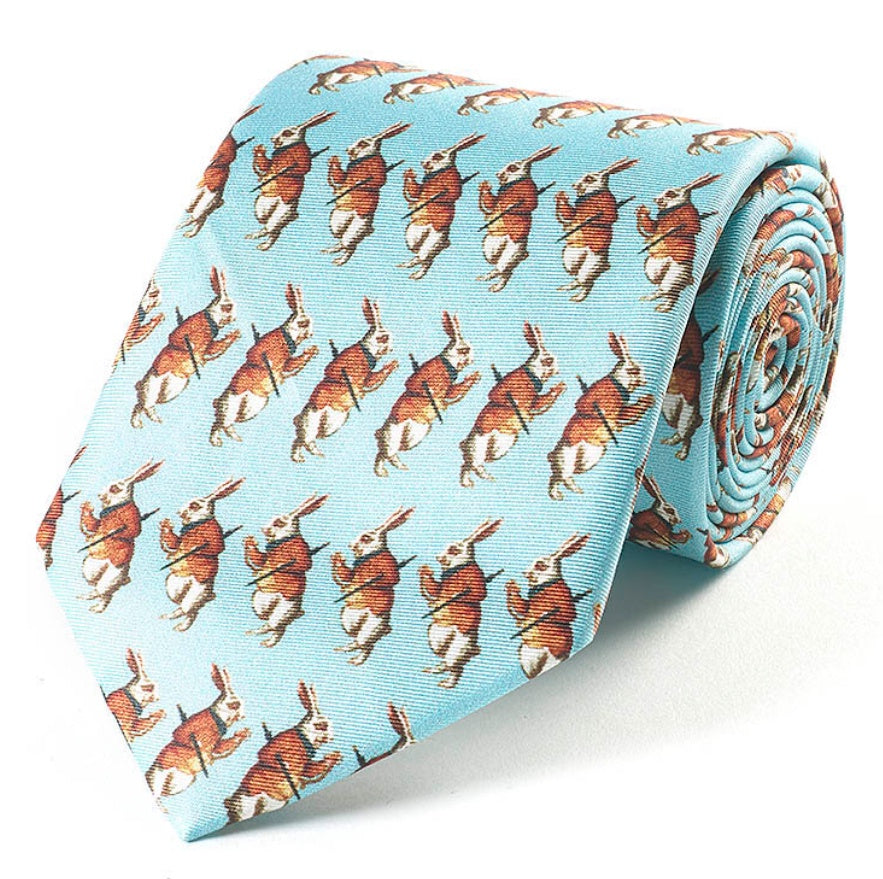 Silk Tie - White Rabbit