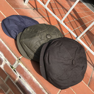 Wax waterproof baker boy cap