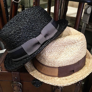 Raffia Summer Trilby with Ribboned Bow Band
