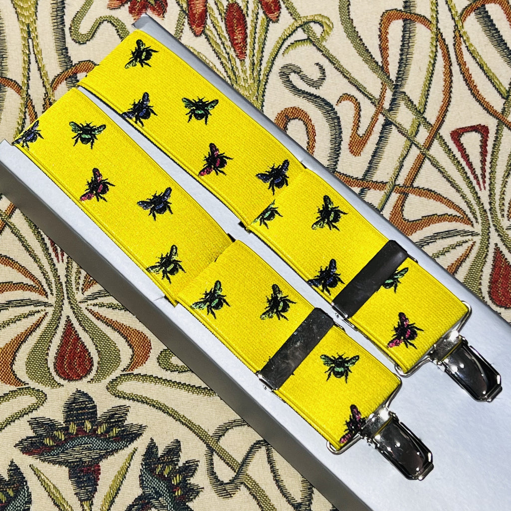 Braces - Bumble Bees with Chrome Clips