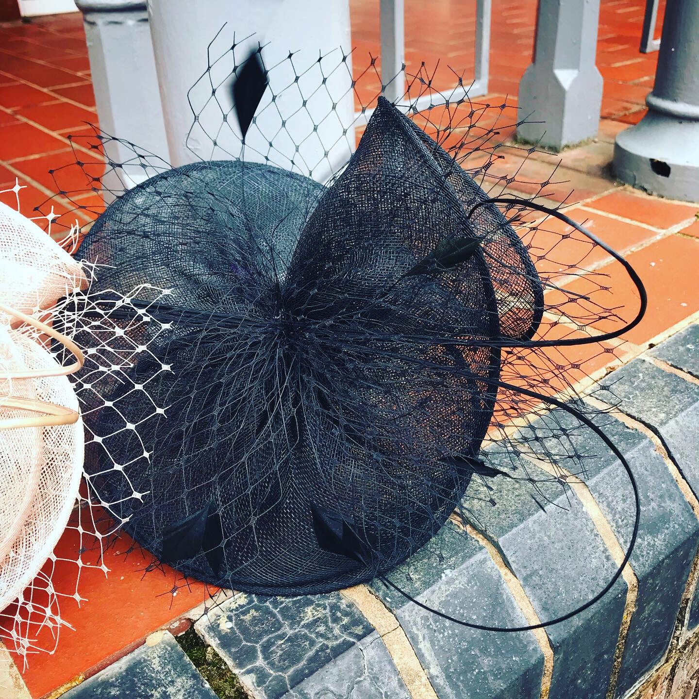 Sinamay lily pad fascinator