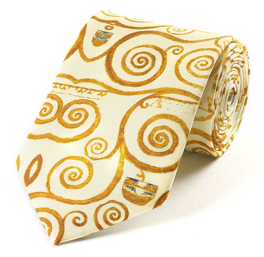 Silk Tie - Klimt Tree of Life - Gold