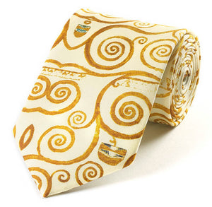 Silk Tie - Klimt Tree of Life - Gold