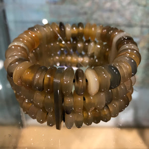 Three strand horn bracelet