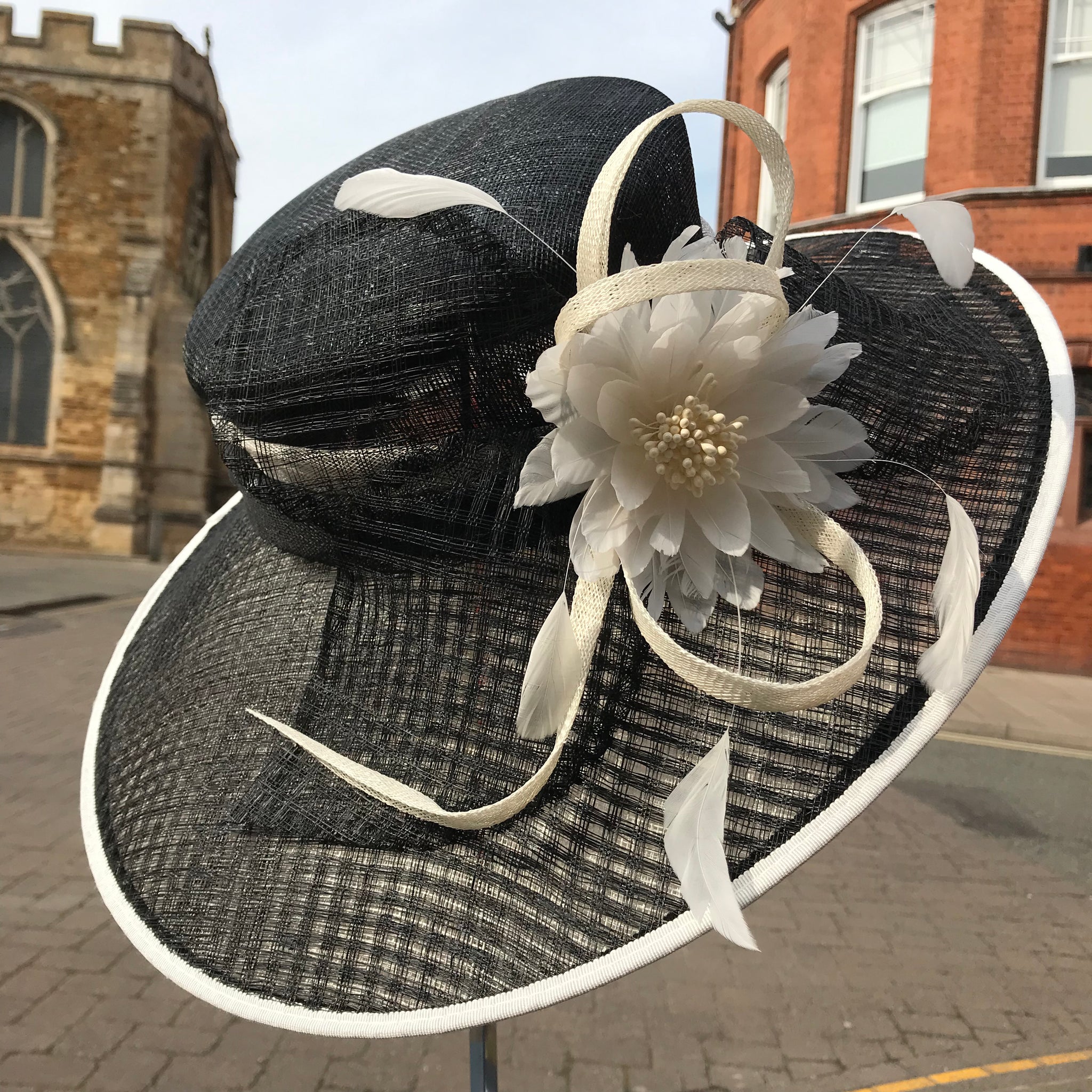 Sinamay wedding hat 