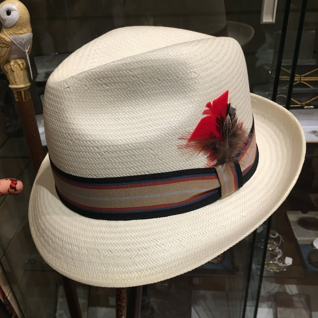 Paper Cream Straw Trilby Hat