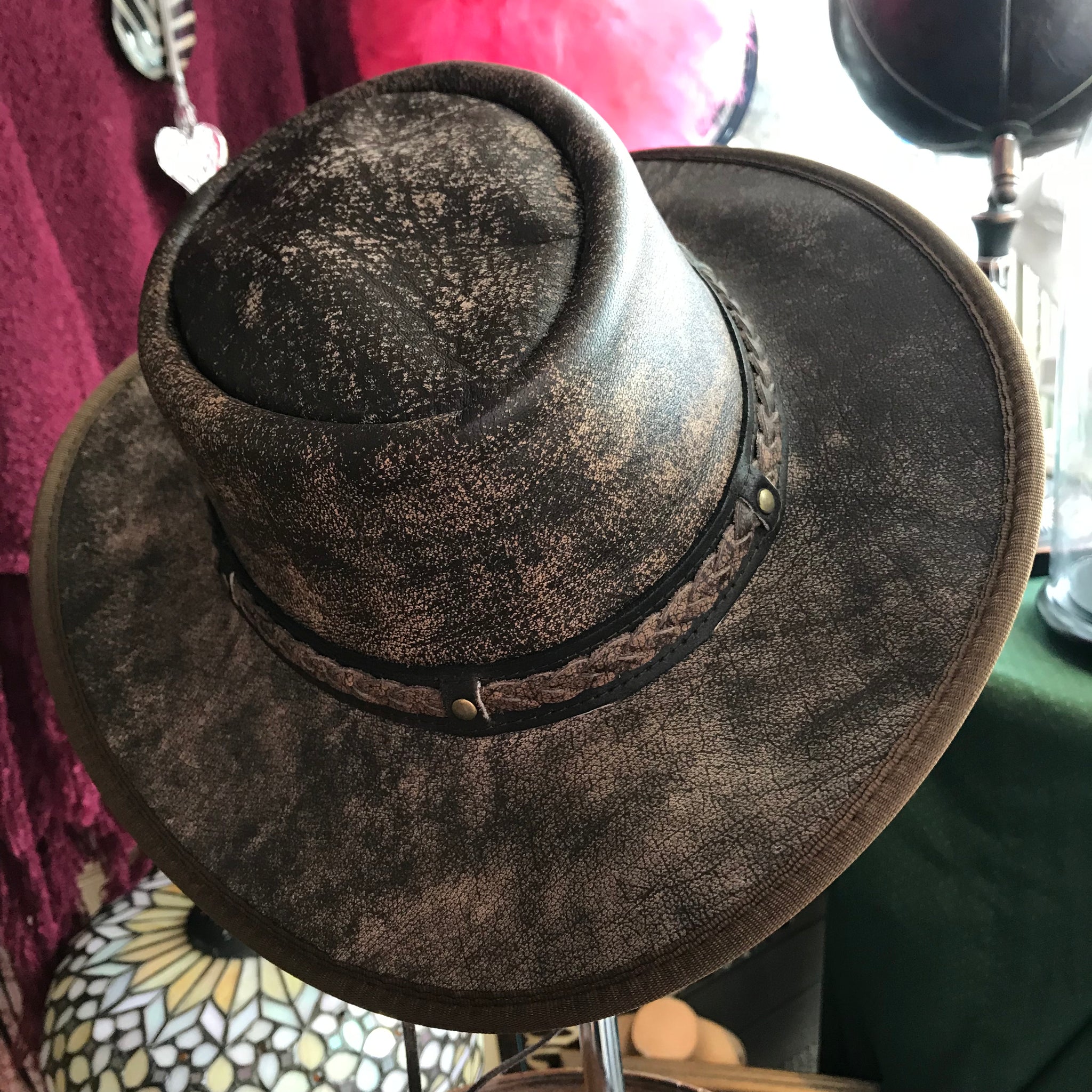 Kanga Roar leather fedora hat