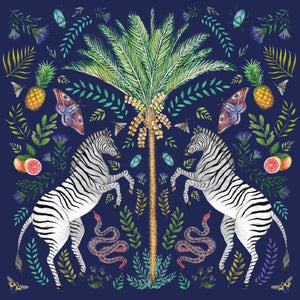 Card - Zebras and Palms