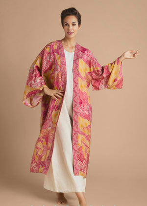 Tropical Raspberry Kimono
