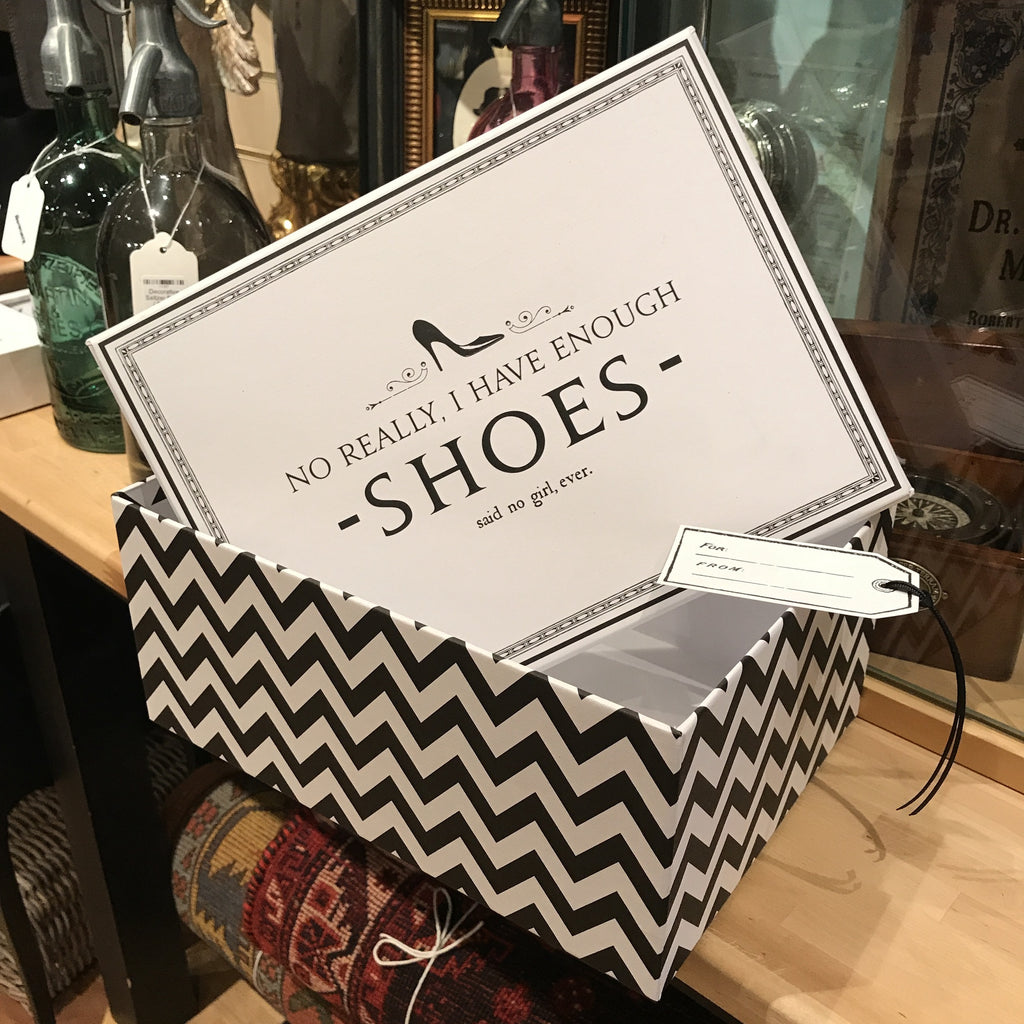 Enough Shoes Box and Gift Tag