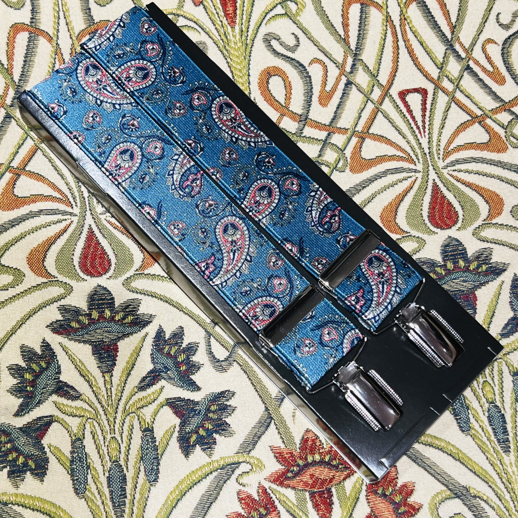 Braces - Vintage Blue Paisley Design