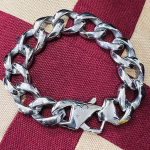 Stainless Steel Wide Large Link Bracelet