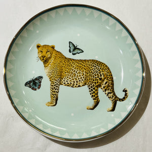 Ceramic Round Trinket Tray - Leopard