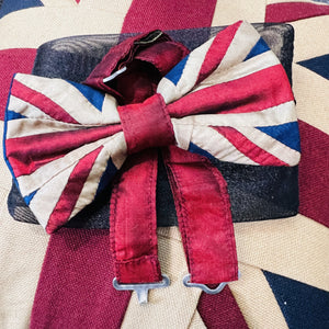 Vintage silk union flag bow tie