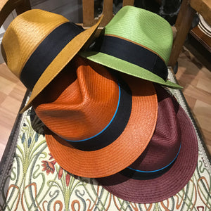 Colourful Straw Panama Trilby