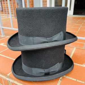 Genuine Fur Felt Black Top Hat