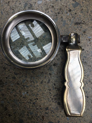 Vintage Style Bronze Travel Magnifying Glass