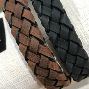 Leather woven bracelet