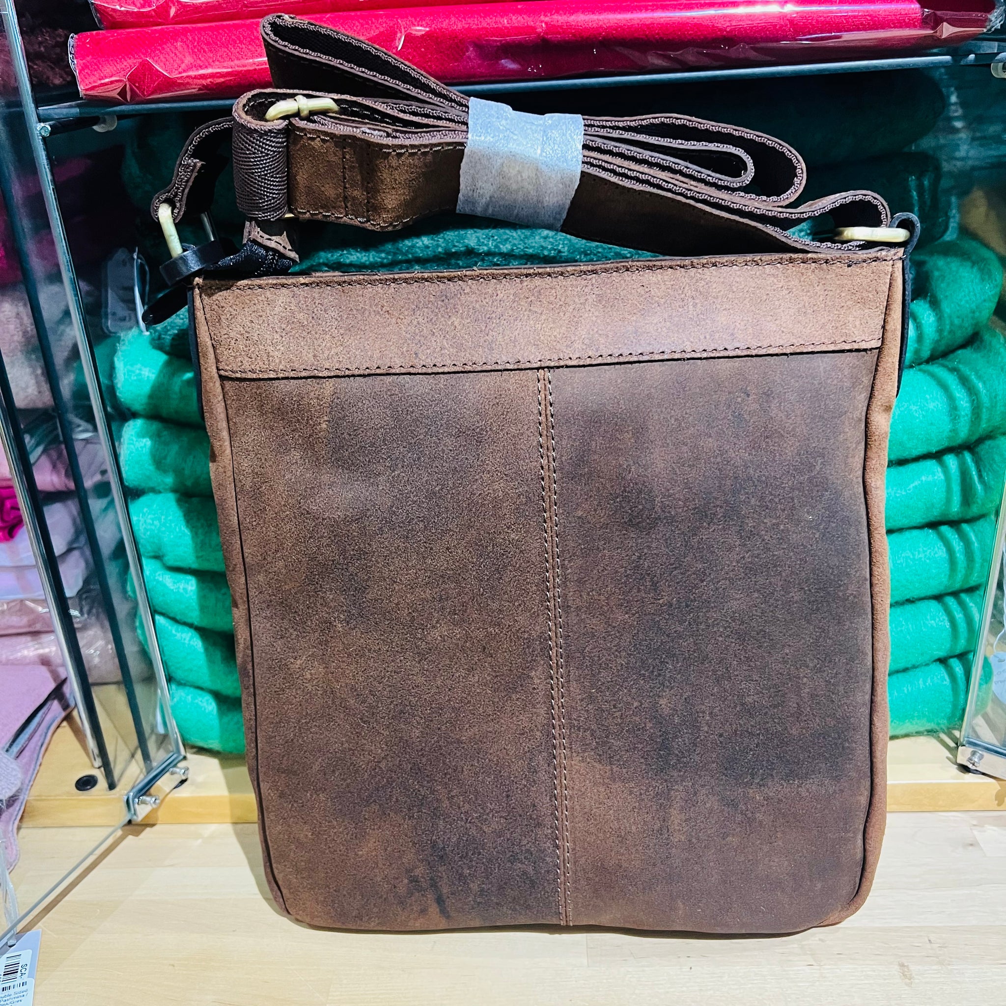 Leather & Tweed Crossbody Bag