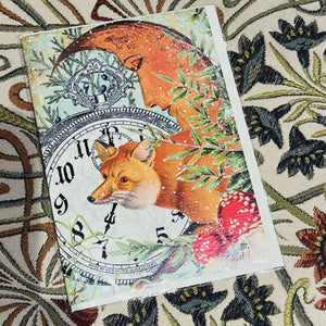 Christmas Card - The Moon The Clock And The Fox