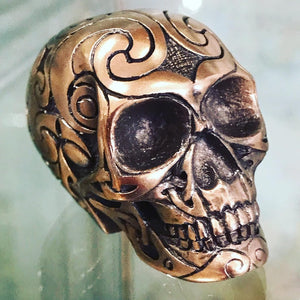 Small Celtic Bronzed Skull