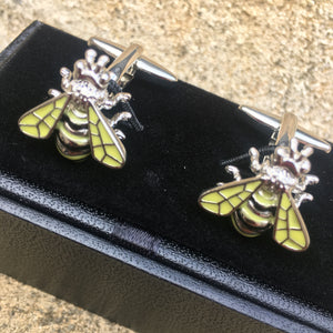 Cufflinks - Yellow Bees