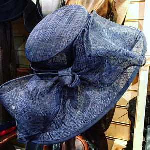 Large Sinamay Hat with Delicate Bow