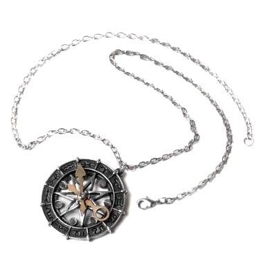 Pewter Compass Necklace
