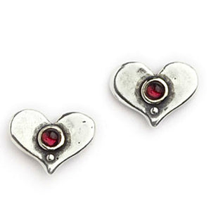 925 Sterling Silver Heart studs with Stone