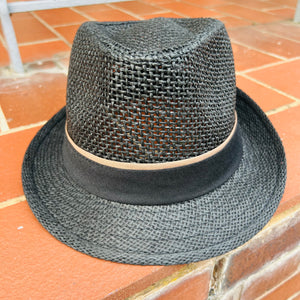 Summer Paper Straw Trilby Hat