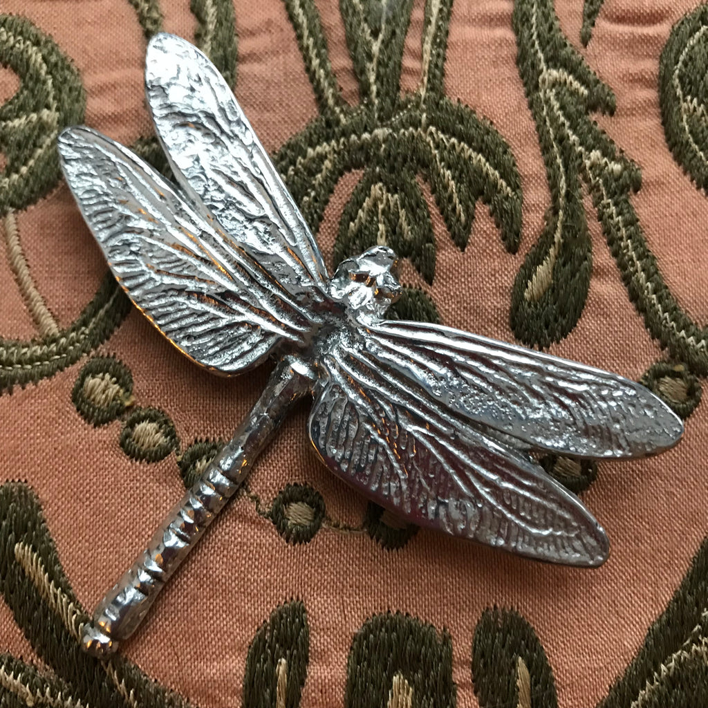 Pewter medium dragonfly brooch 