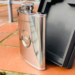 Hip Flask 6oz with Fish Emblem