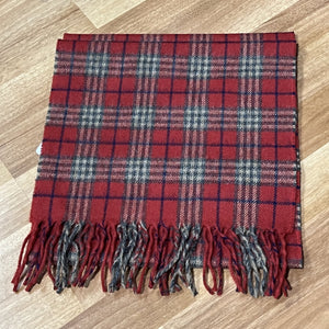 Fringed Woven Check Scarf