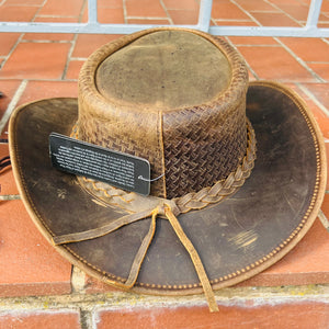 Genuine Leather Western Fedora Hat