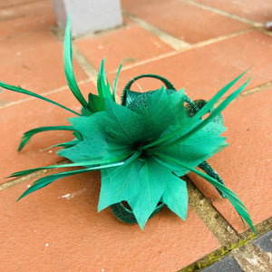 Petite Sinamay & Feather Corsage