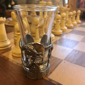 Pewter Skull Shot Glass